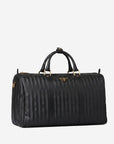 MADRID | Reisetasche classic schwarz/gold - seiltich