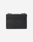 URSY | Umhängetasche Kalbsleder classic schwarz/gold - von hinten
