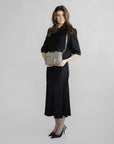 MEYRIN | Umhängetasche taupe grau/gold - full body