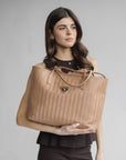 BERN | Shopper cappuccino beige/gold – weitere Ansicht
