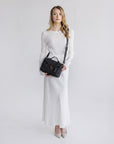MARLY | Umhängetasche classic schwarz/gold - full body