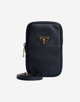 WILDHORN | Portefeuille pour téléphone portable en cuir de veau noir/doré classique