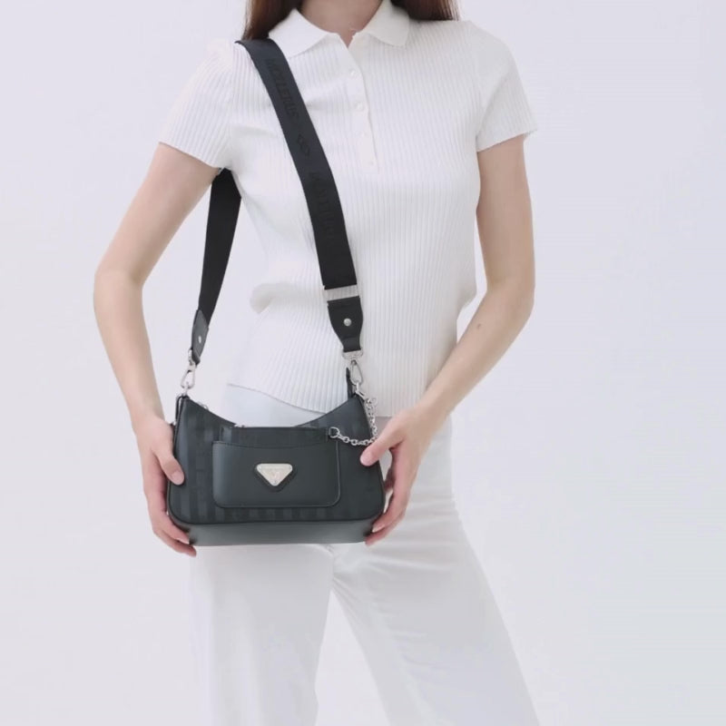 CASTIEL | Schultertasche classic schwarz/silber - video