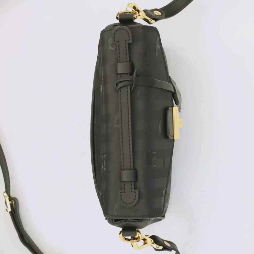 MEYRIN | Umhängetasche classic schwarz/gold von oben