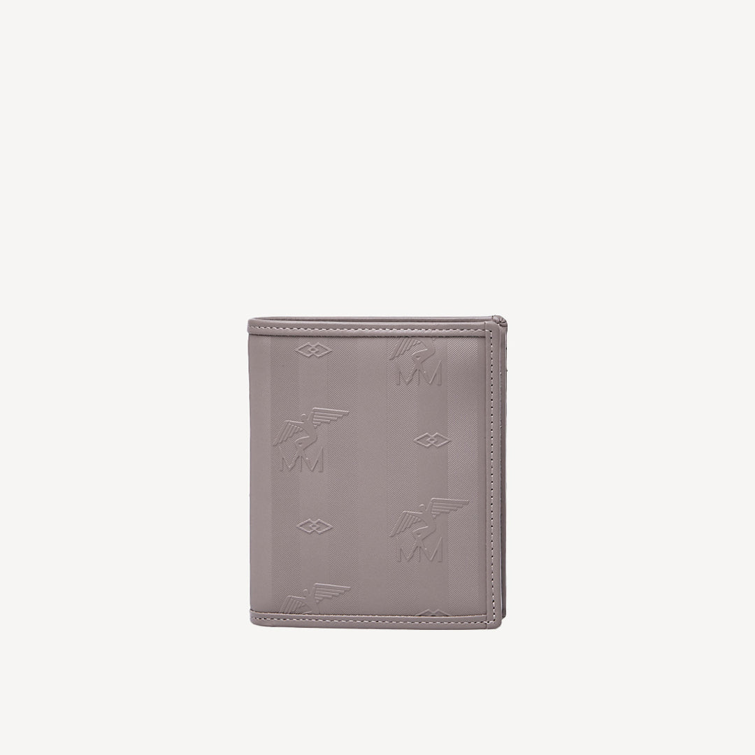 BEVERIN | Portemonnaie taupe grau/gold - frontal