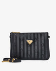 TAMINS | Umhängetasche classic schwarz/gold VON VORNE