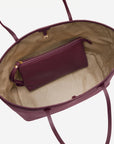 BERN | Shopper in pelle Kabsleder antica rosso/oro
