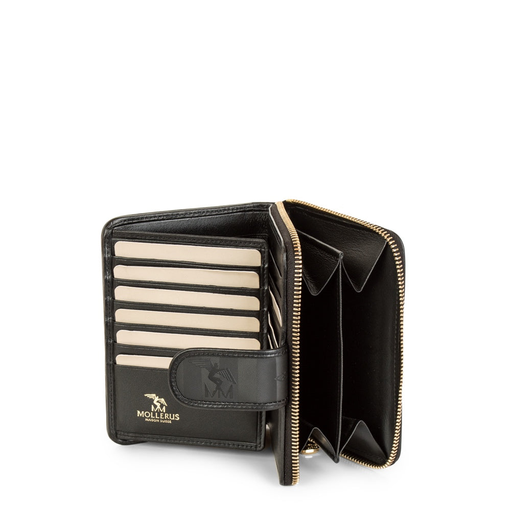 SAENTIS | Portemonnaie classic schwarz/gold VON INNEN