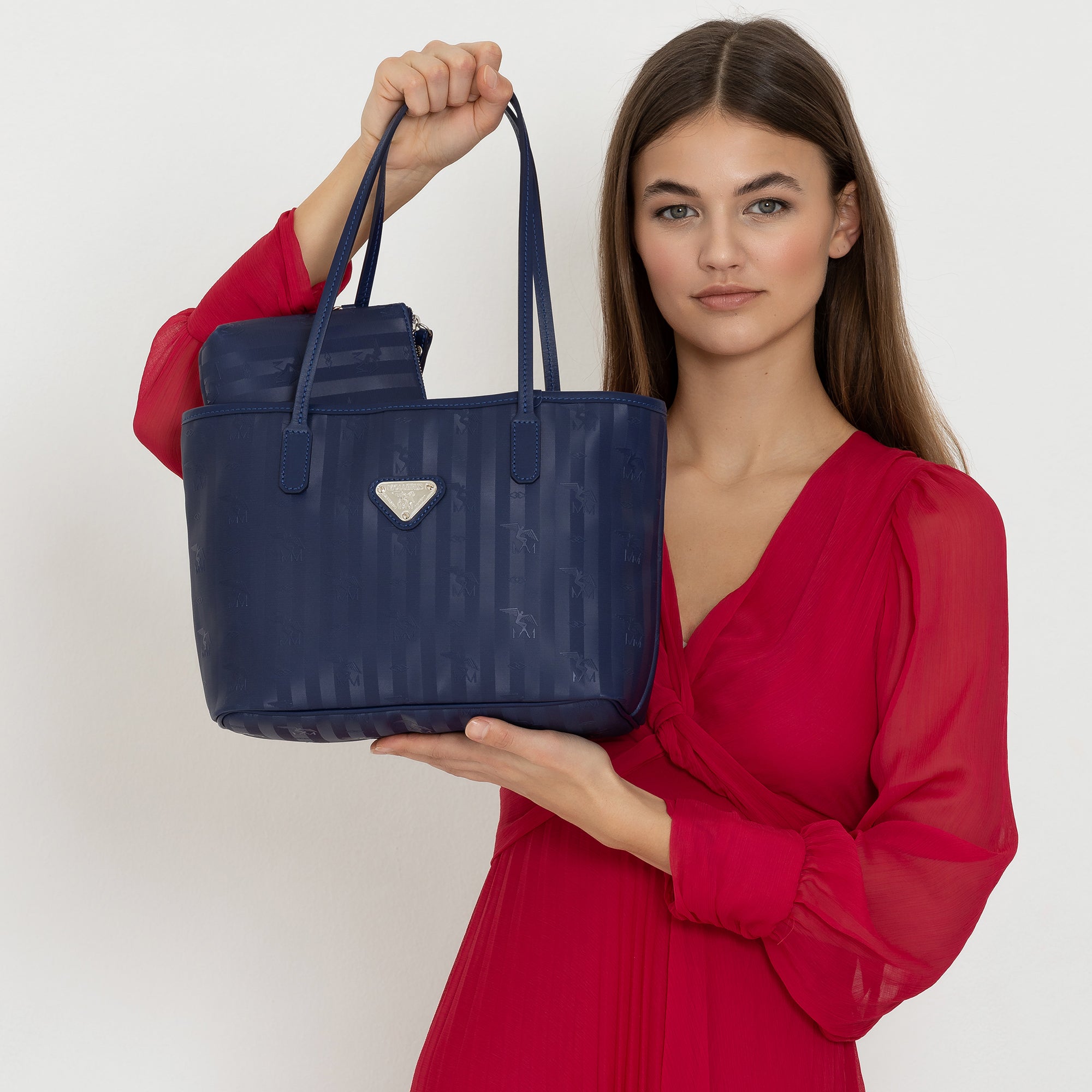GENF | Shopper midnight blau/silber - on body