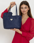 GENF | Shopper midnight blau/silber - on body