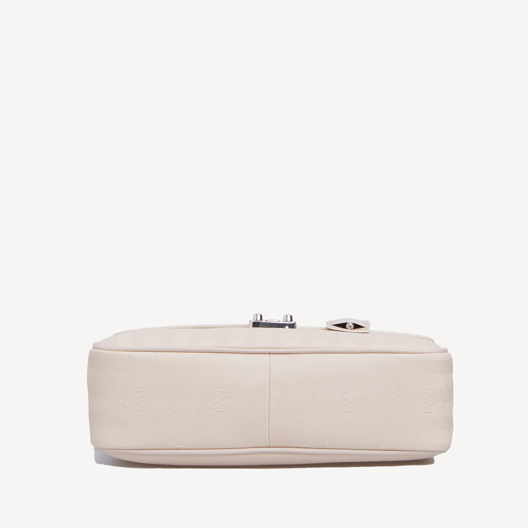 MARLY | Sac à bandoulière pearl blanc/argenté