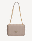 GOLDACH | Umhängetasche taupe grau/gold - frontal