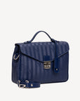 MARLY | Umhängetasche midnight blau/silber - seiltich