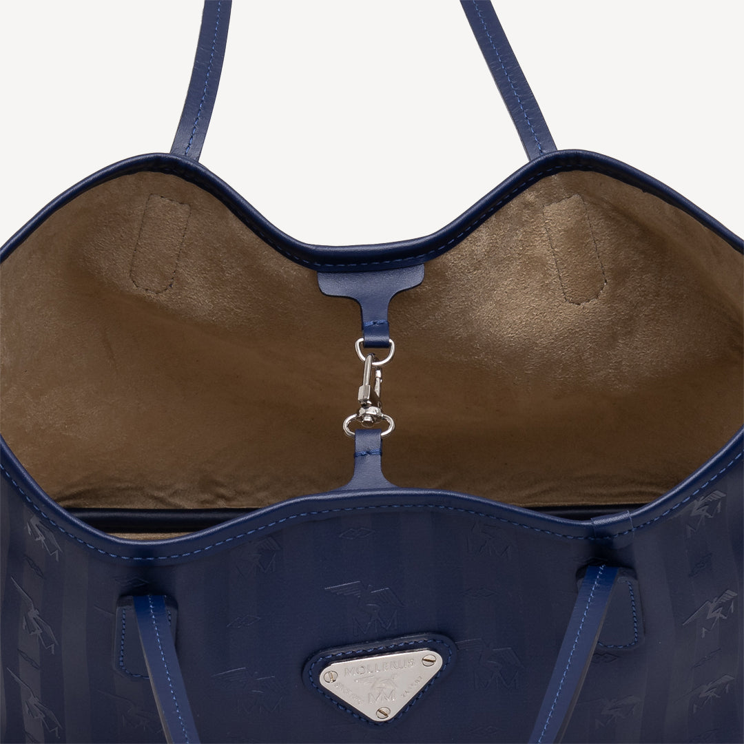 GENF | Shopper midnight blau/silber - von innen