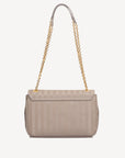 GOLDACH | Umhängetasche taupe grau/gold - von hinten