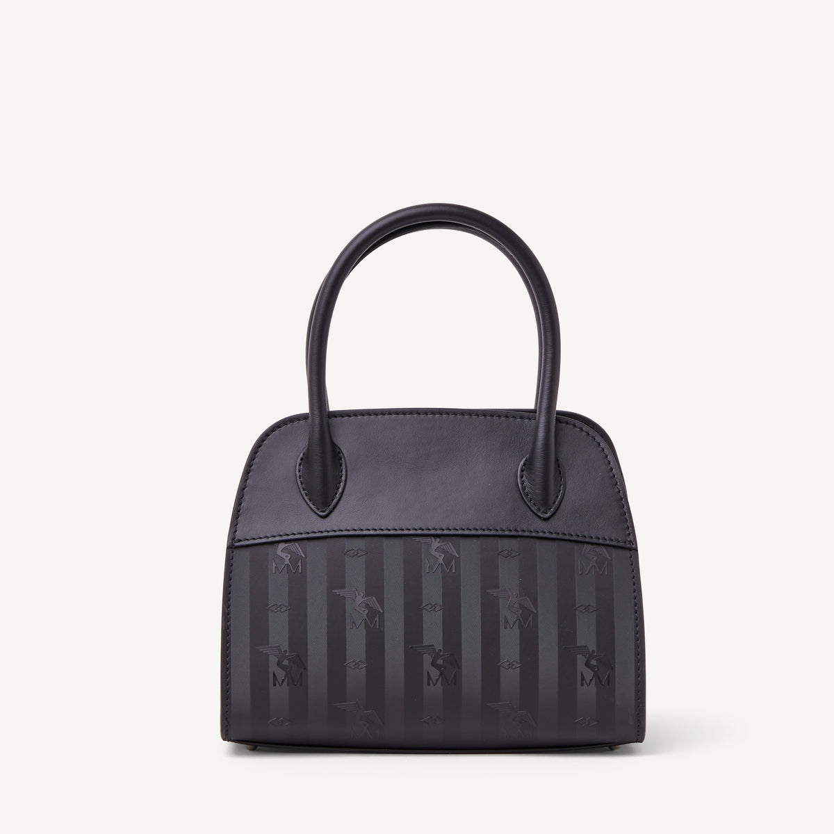 SOGLIO | Handtasche classic schwarz/silber - von hinten