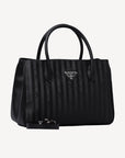 DONAT | Handtasche classic schwarz/silber - frontal