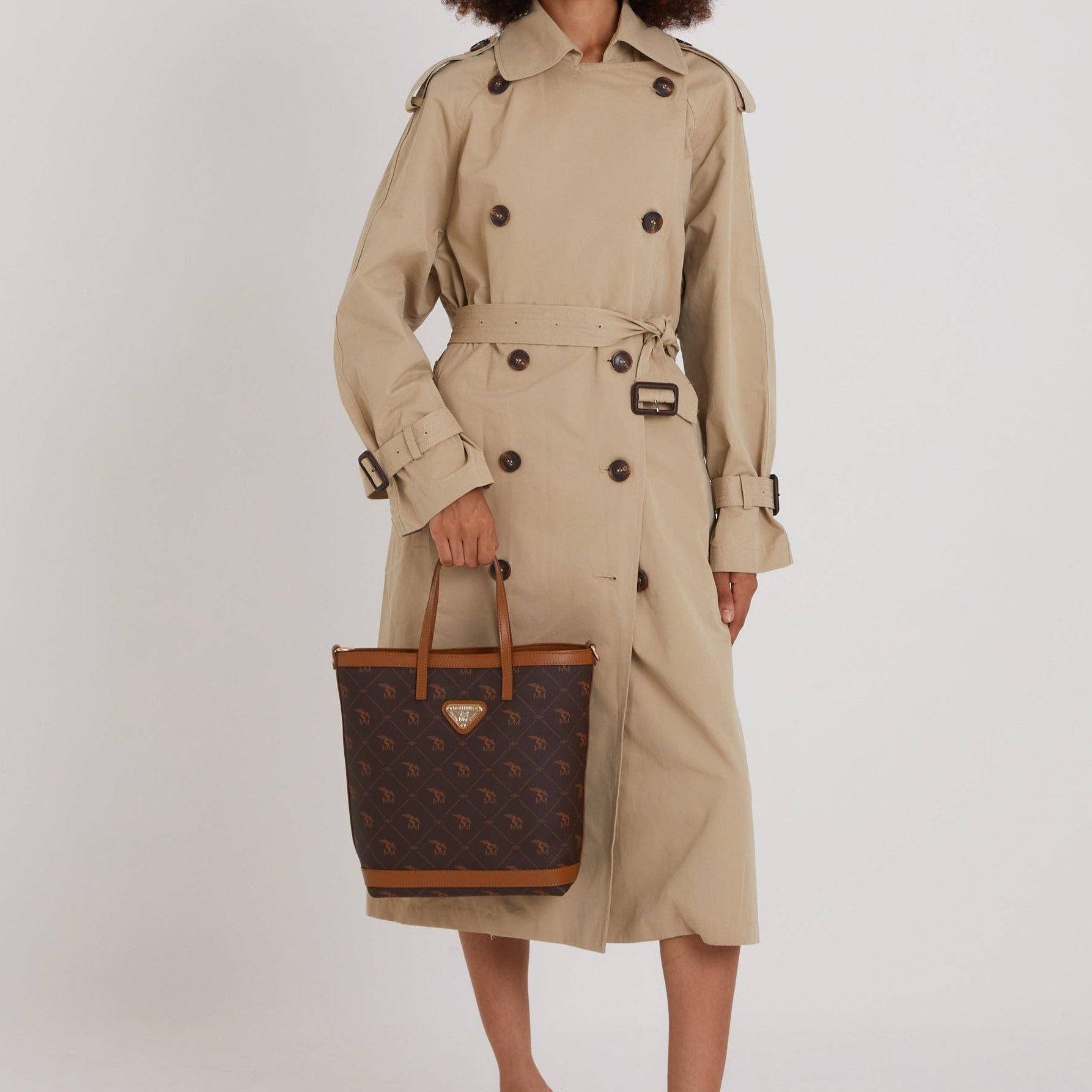 RANDA | Shopper Pecarus marron/or