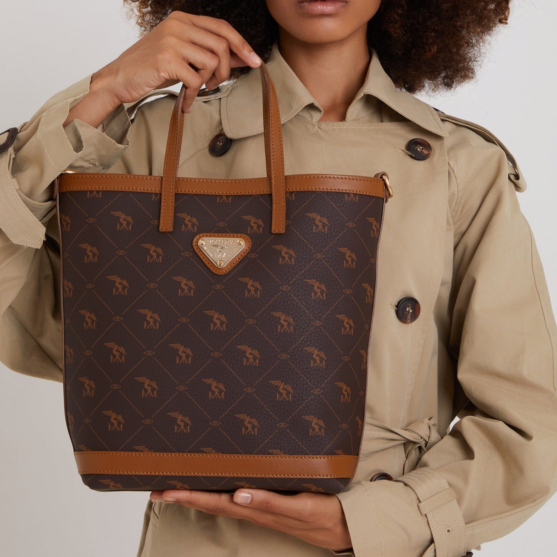 RANDA | Shopper Pecarus marron/or