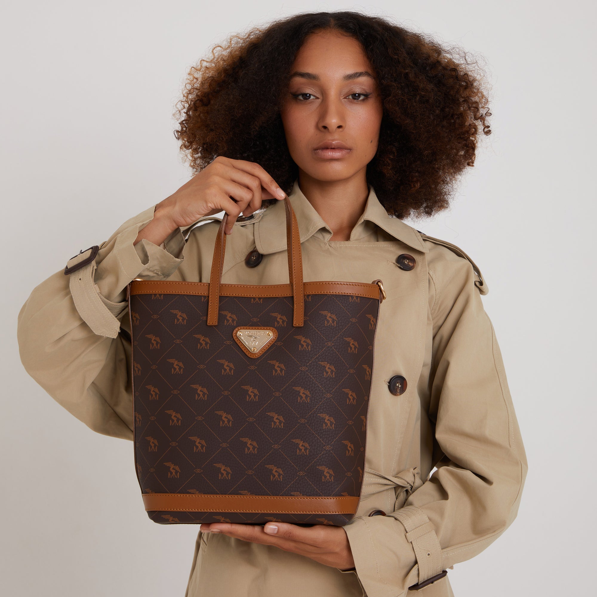RANDA | Shopper brown/gold