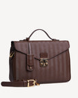 MARLY | Borsa a tracolla terra marrone/oro - laterale