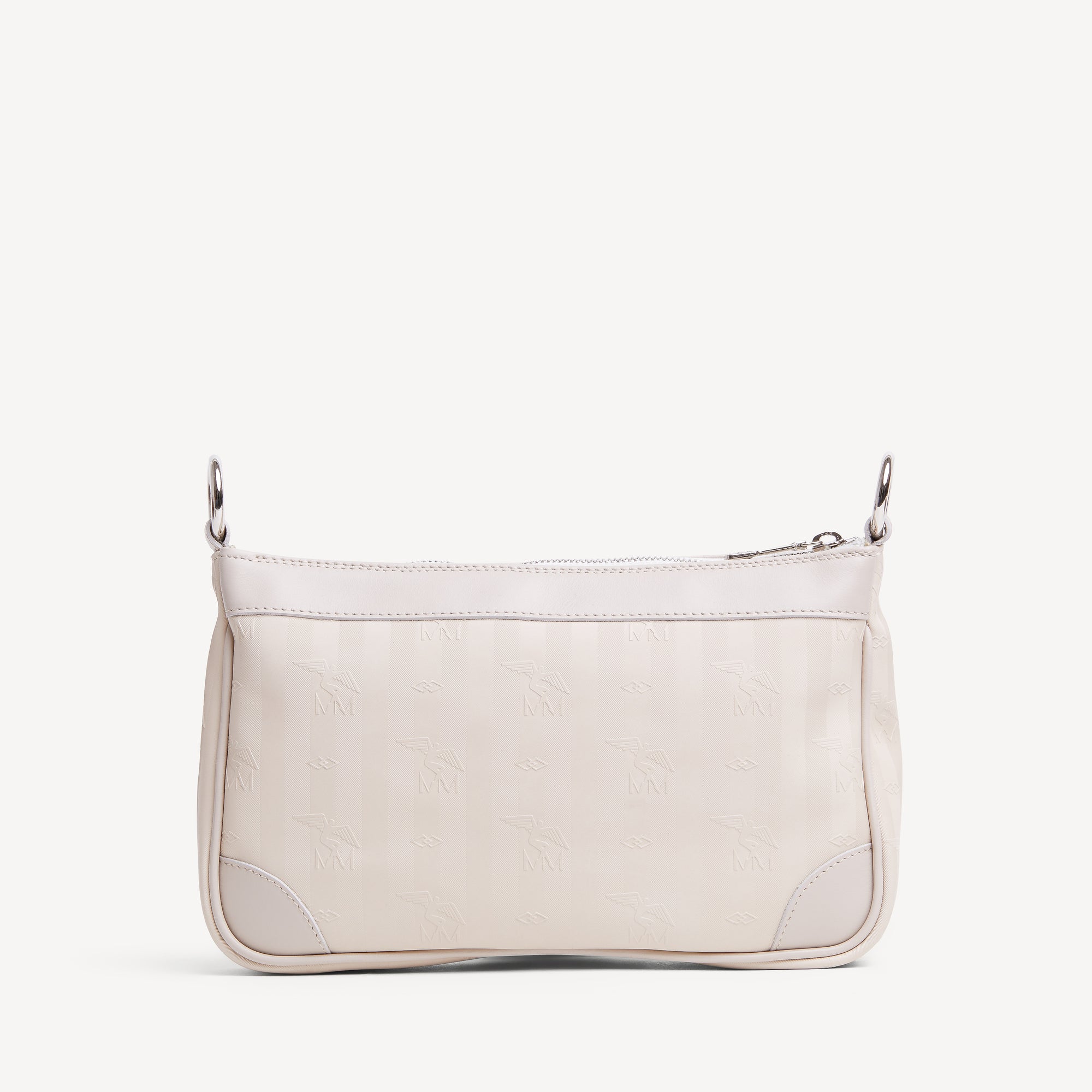 FLUMS | Umhängetasche pearl weiss/silber - von hinten
