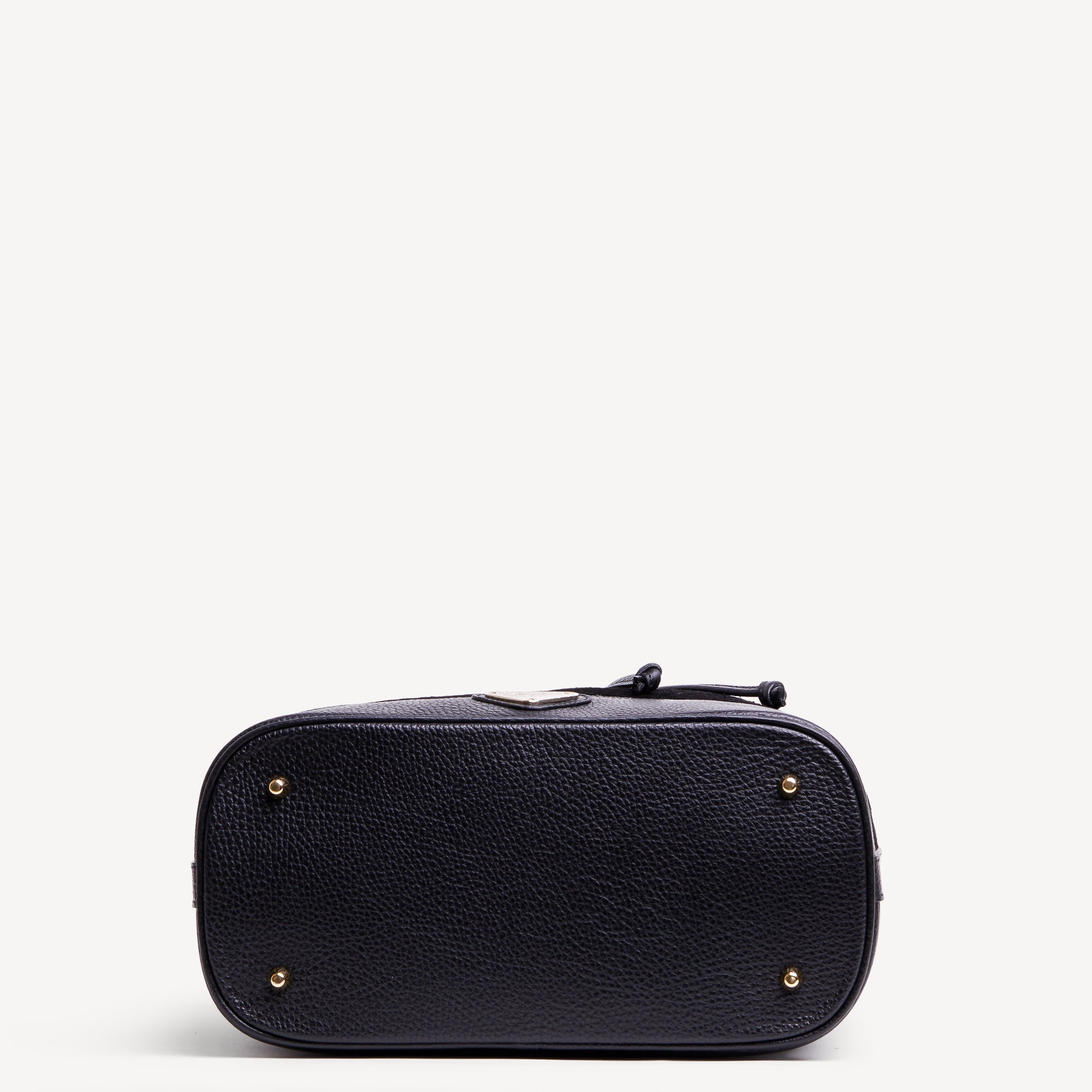 NIESEN | Beuteltasche Kalbsleder mit Velour classic schwarz/gold- von unten