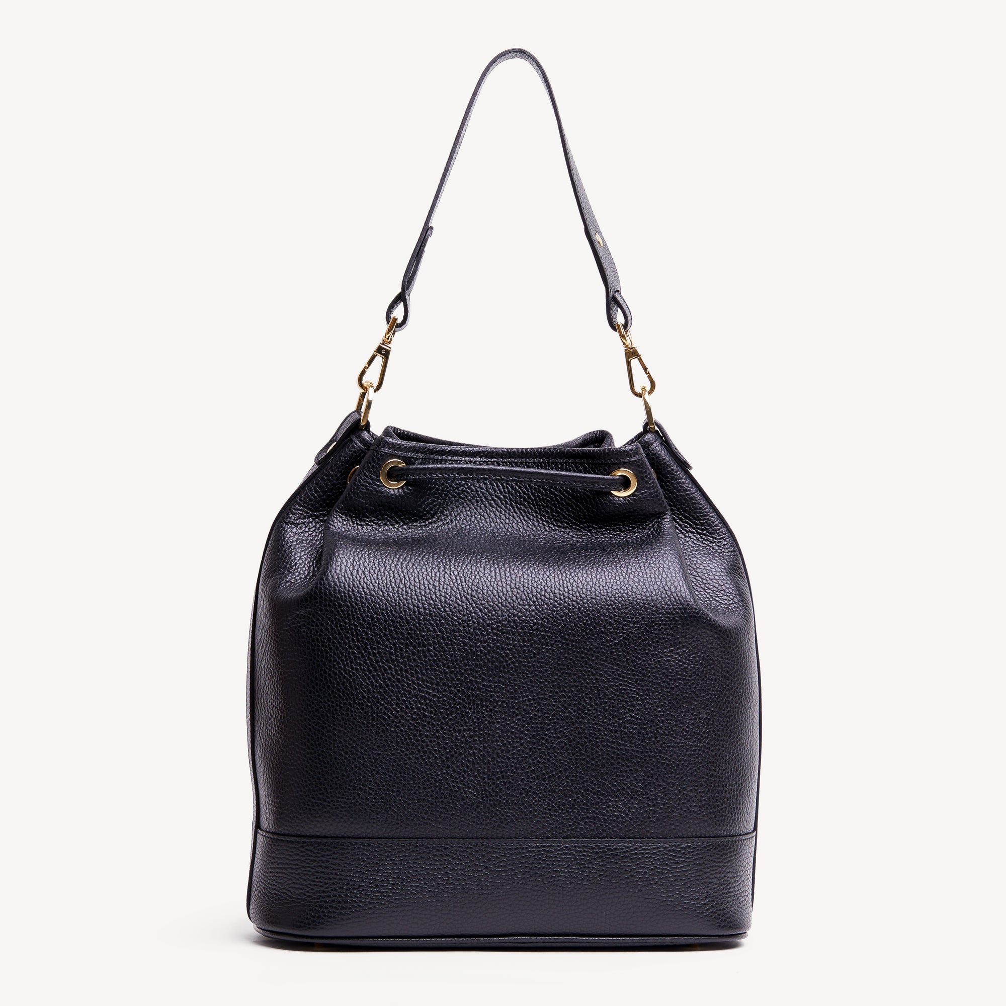 NIESEN | Beuteltasche Kalbsleder mit Velour classic schwarz/gold- von hinten