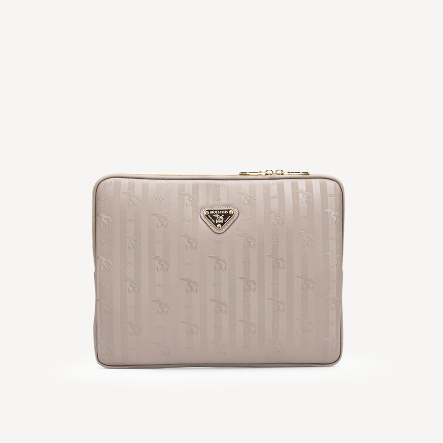 ROETI | Sacoche pour ordinateur portable taupe gris/or