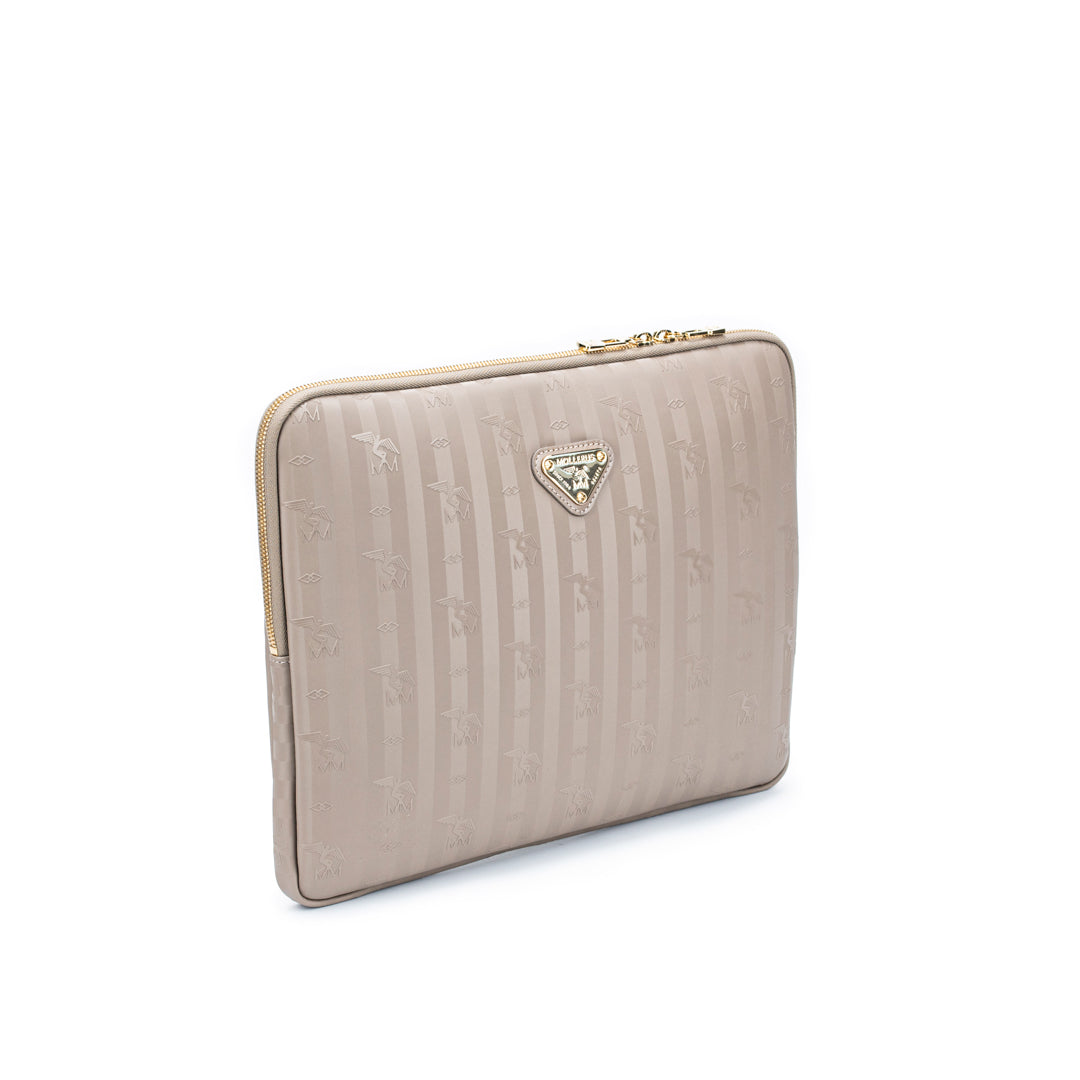 ROETI | Sacoche pour ordinateur portable taupe gris/or
