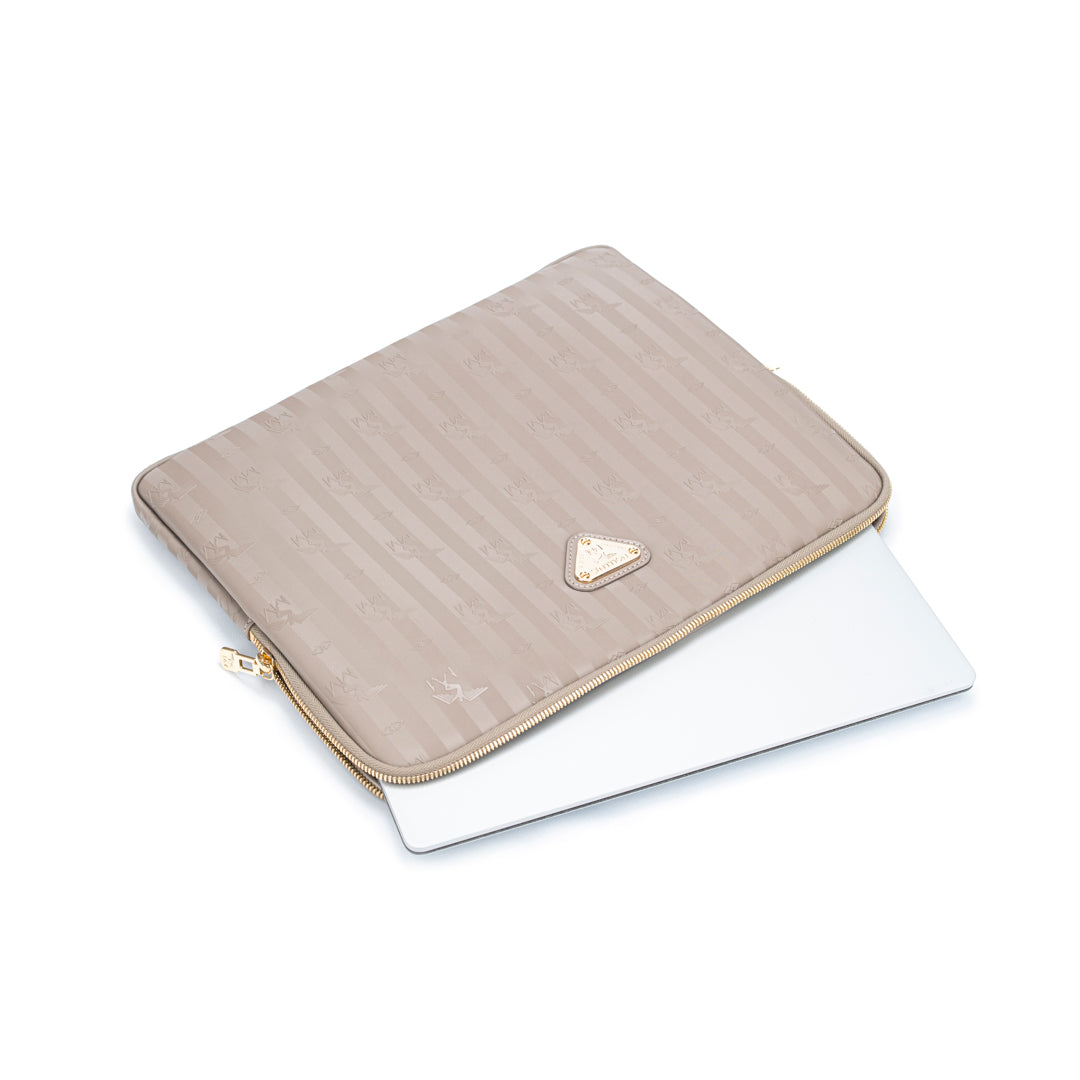 ROETI | Sacoche pour ordinateur portable taupe gris/or