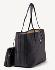 BERN | Shopper classico nero/argento laterale