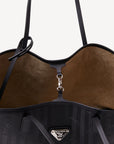 BERN | Shopper classico nero/argento fodera interna
