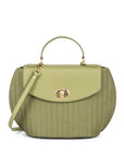 BODINO | Borsa a mano pezzo da collezione verde pianta/motivo oro
