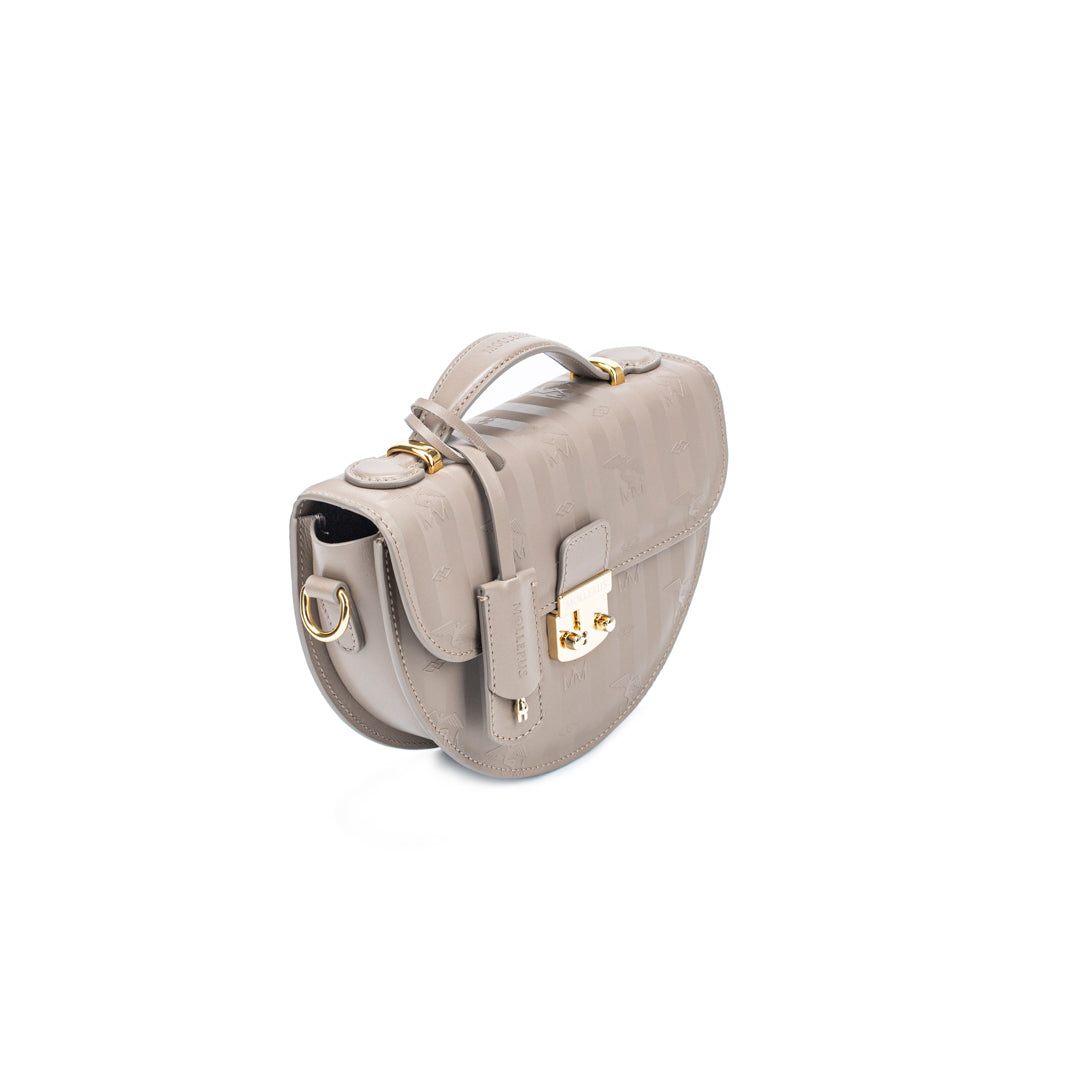 CEVIO | Sac à bandoulière taupe gris/or