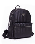 GLARUS | Rucksack classic schwarz/silber seitlich