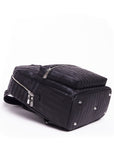 GLARUS | Rucksack classic schwarz/silber seitlich