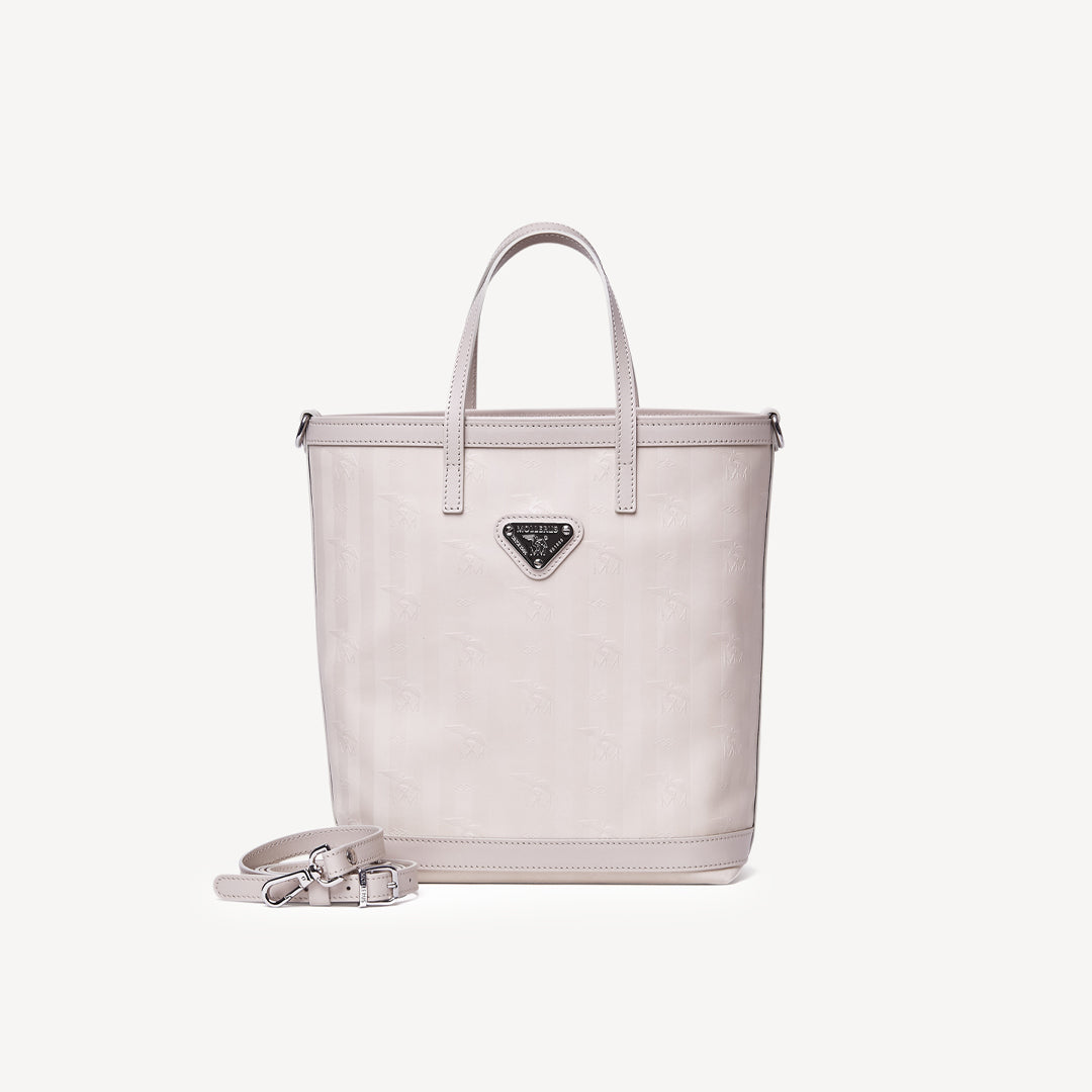 RANDA | Shopper pearl blanc/argenté