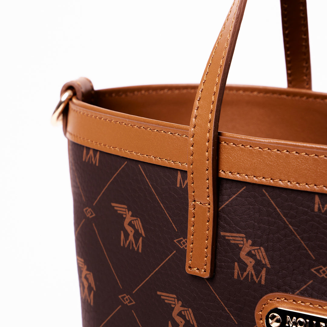 RANDA | Shopper Pecarus marron/or
