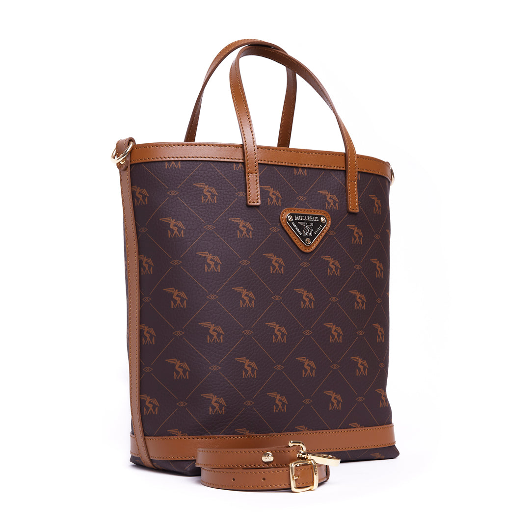 RANDA | Shopper Pecarus marron/or