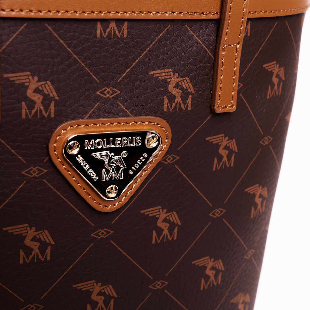 RANDA | Shopper Pecarus marron/or