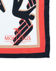 FOULARD | Seidenschal weiss/schwarz/rot - logo
