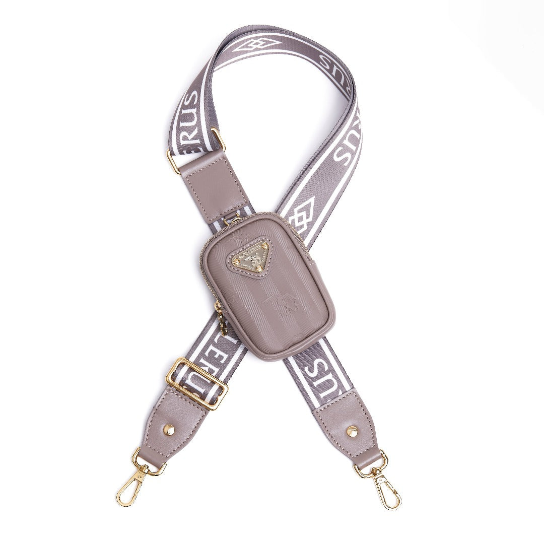 TIANA | Schulterriemen taupe/gold