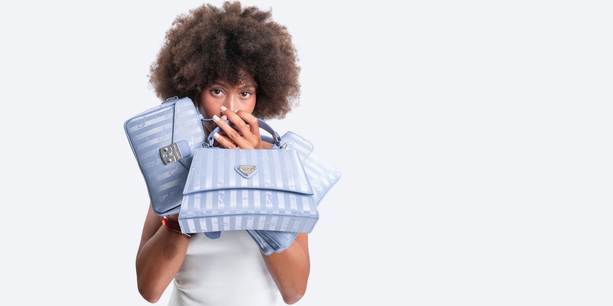 Vinerus Metallic Sky Blau Silber