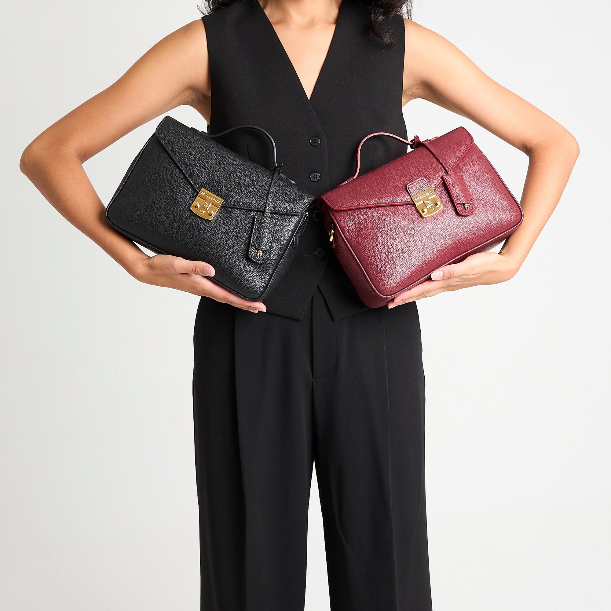 KALBSLEDER CLASSIC SCHWARZ GOLD & ANTIK ROT GOLD