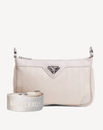 FLUMS | Umhängetasche pearl weiss/silber - frontal