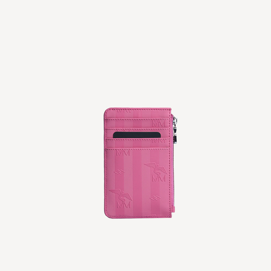 GY | Kreditkartenetui bubble pink/silber - frontal