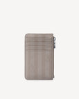GY | Kreditkartenetui taupe grau/silber - frontal