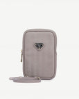 WILDHORN | Handyportemonnaie taupe grau/gold frontal