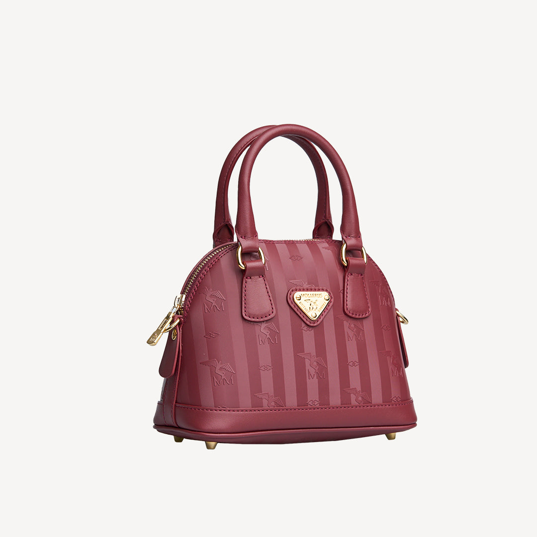 OETWIL | Handtasche antique rot/gold - seitlich